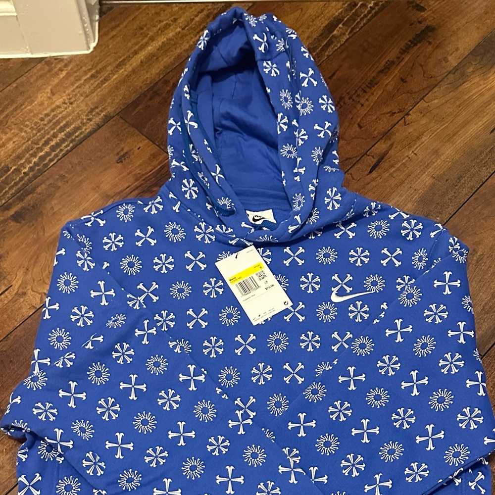 Nike Hoodie Sportswear Club Fleece All Over Print Monogram OFF FJ1635-480